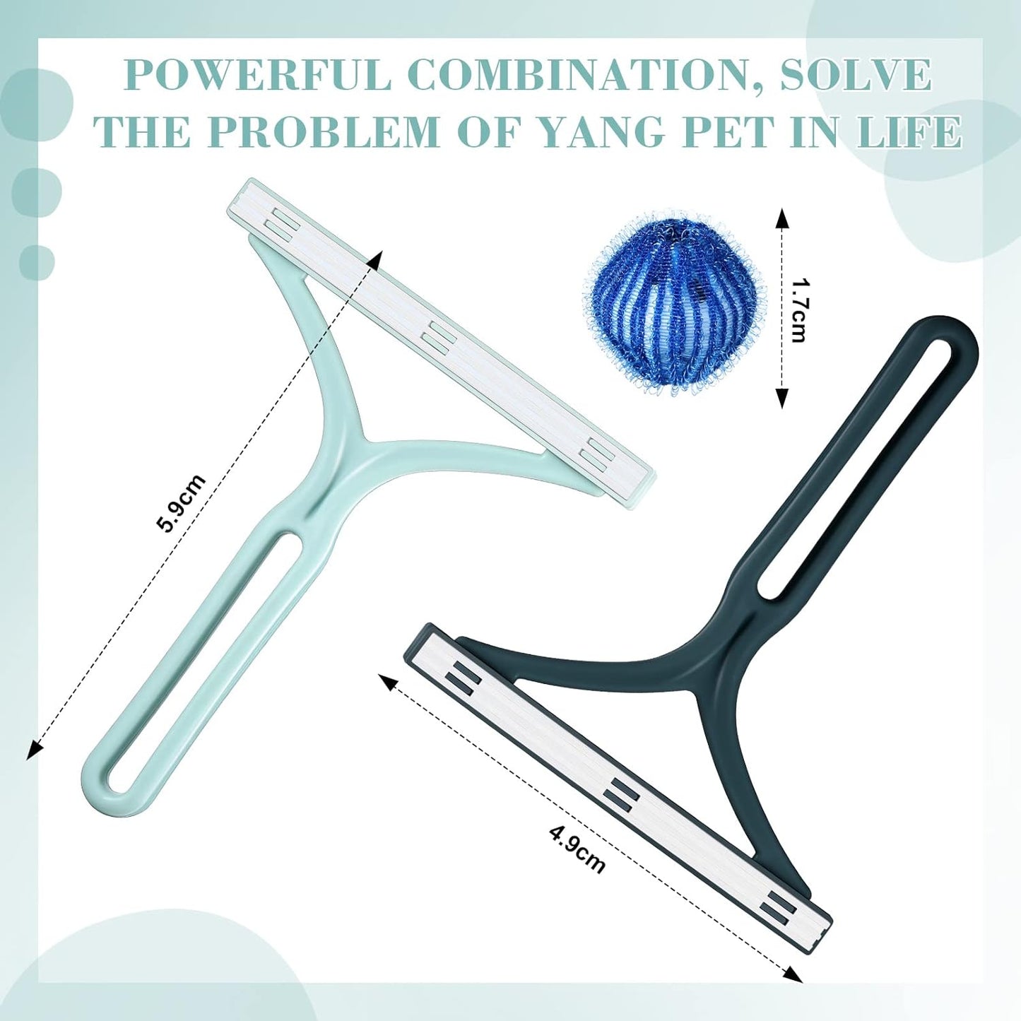 20 Pcs Pet Hair Remover, Cat Dog Fur Remover Portable Lint Removal Tool, Clothes Fuzz Rollers Hairball Shaver Brush