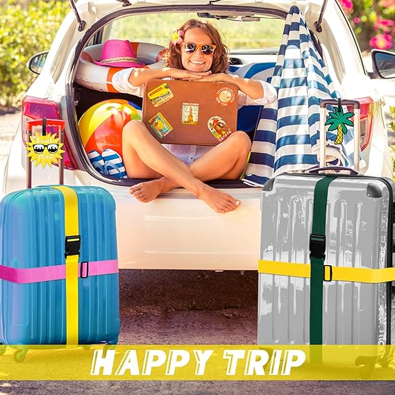 4 Set Cute Luggage Tags and Belts