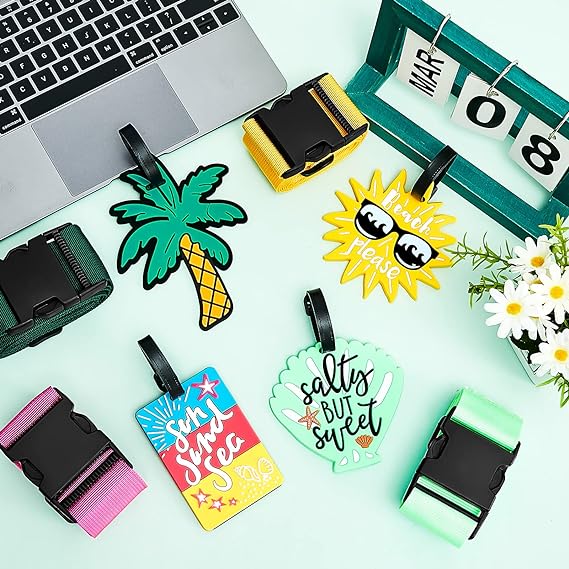 4 Set Cute Luggage Tags and Belts