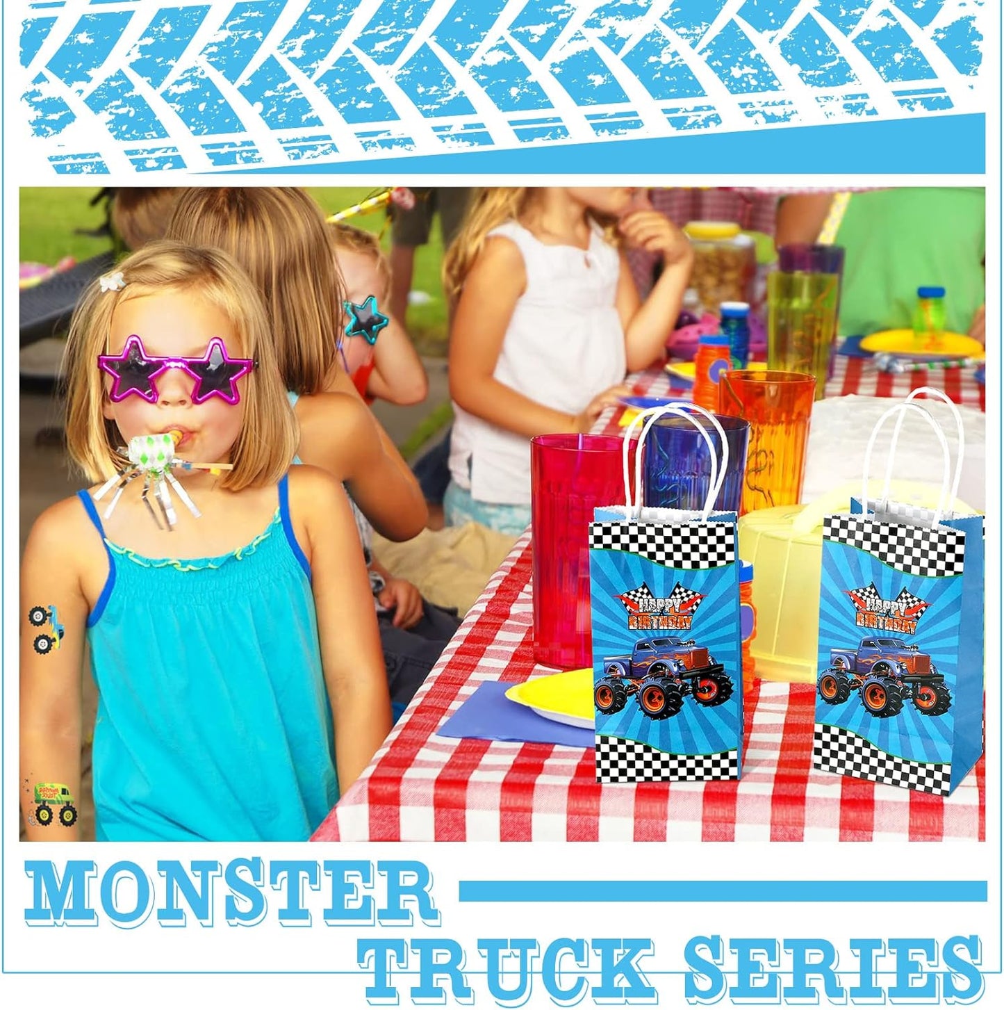 48pcs Truck Birthday Party Supplies for 12 Guests Goodie Bag Supplies