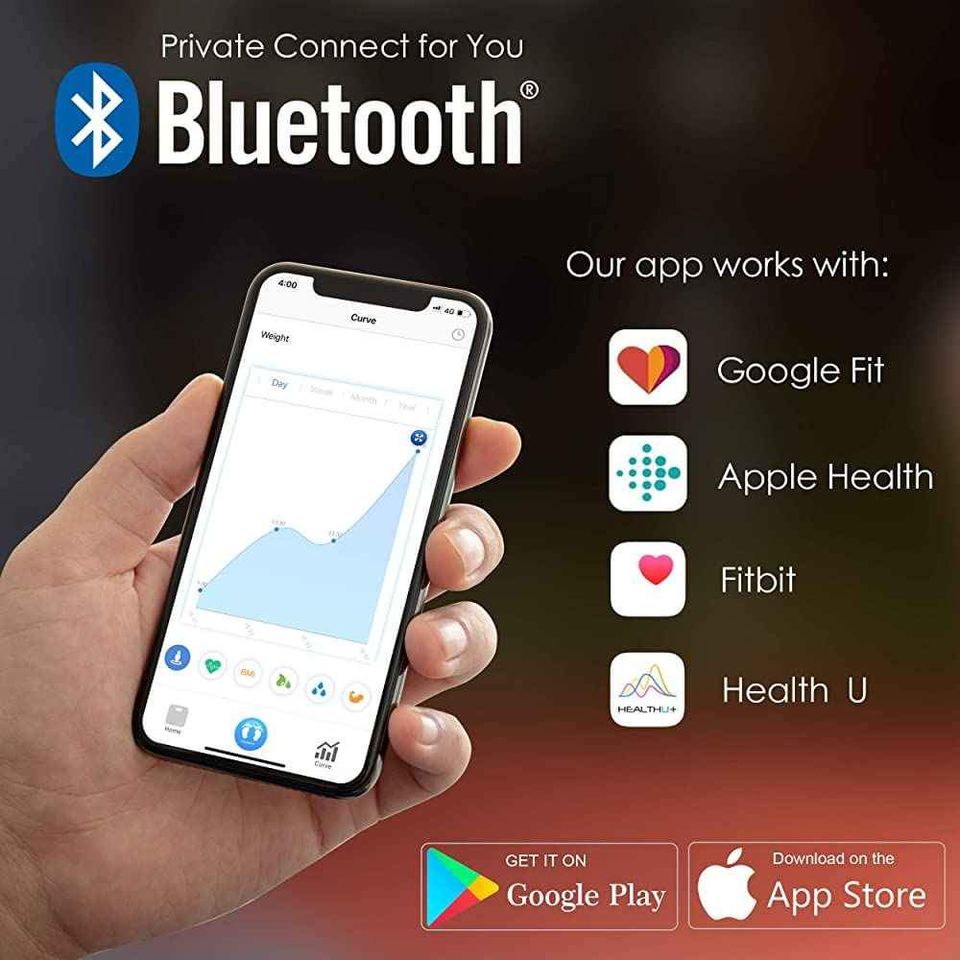 Bathroom Digital Body Weight Scale and Smart Bluetooth for BMI Monitor