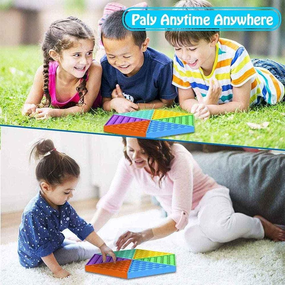 6 Pieces Triangle Shape Multicolor Dimple Pop Toy
