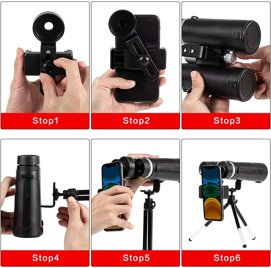 Nature Watching Binoculars with Tripod & Phone Attachment