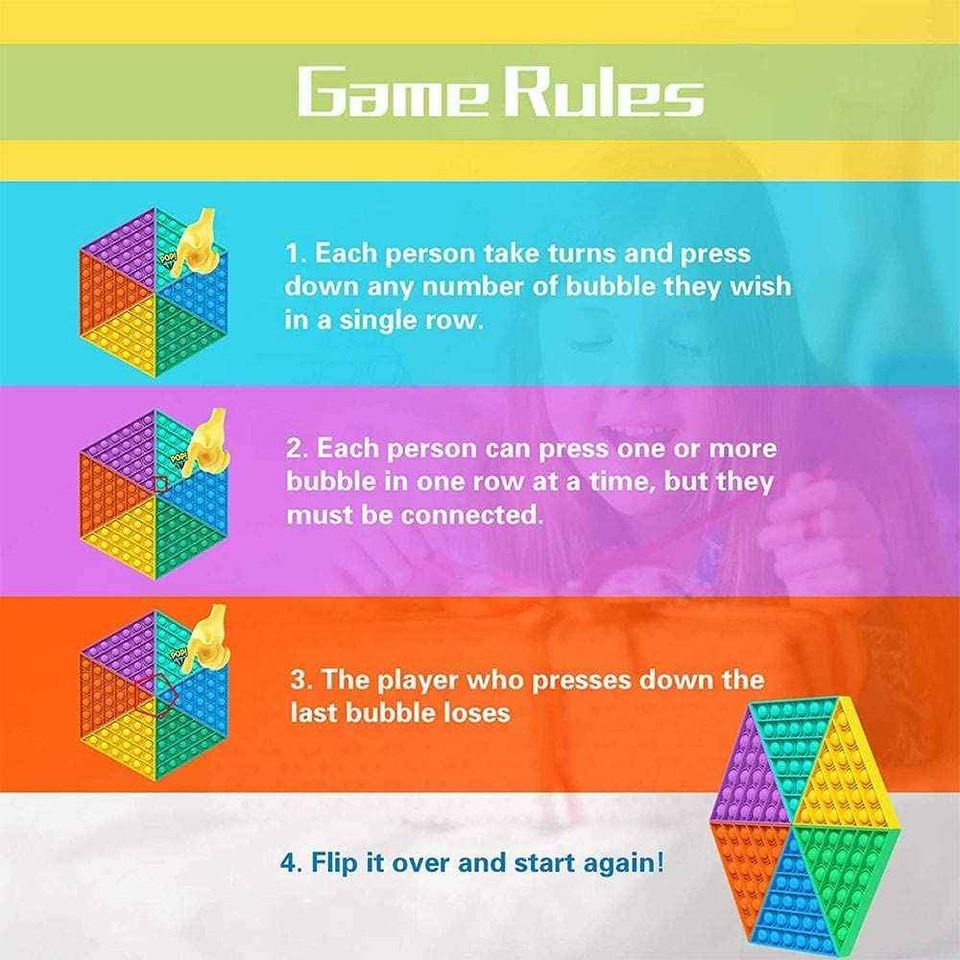 6 Pieces Triangle Shape Multicolor Dimple Pop Toy