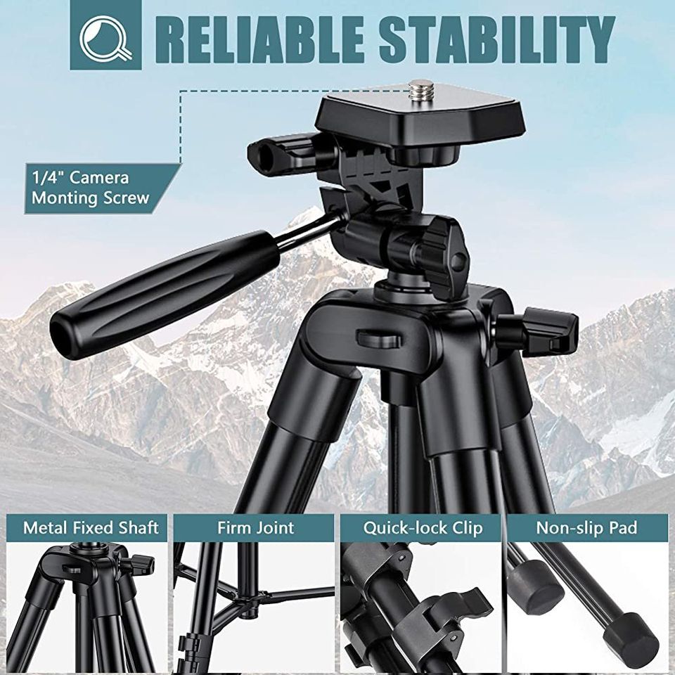 Portable Mobile Smartphone & Camera Tripod Stand Self Stand