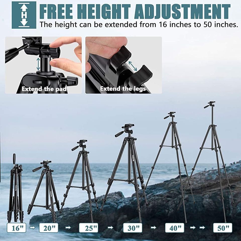 Portable Mobile Smartphone & Camera Tripod Stand Self Stand