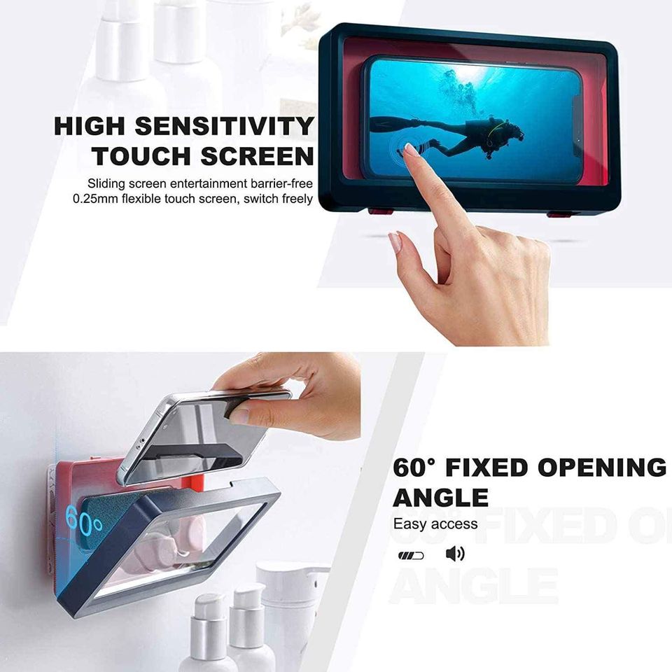 Waterproof Shower Phone Holder Case Wall Mounted Phone Case