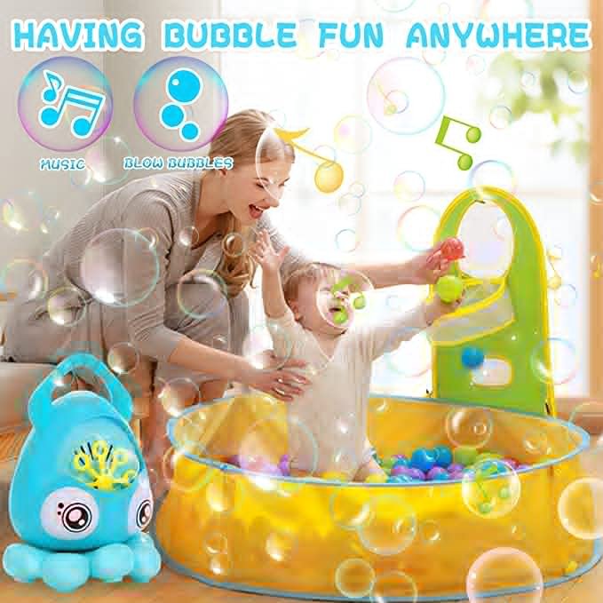 Octopus Automatic Bubble Maker Machine with Bubble Solution Bubble Blower Toy