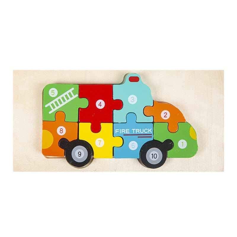 Wooden Puzzles Animal Cars Children's Jigsaw Puzzles Educational Toys
