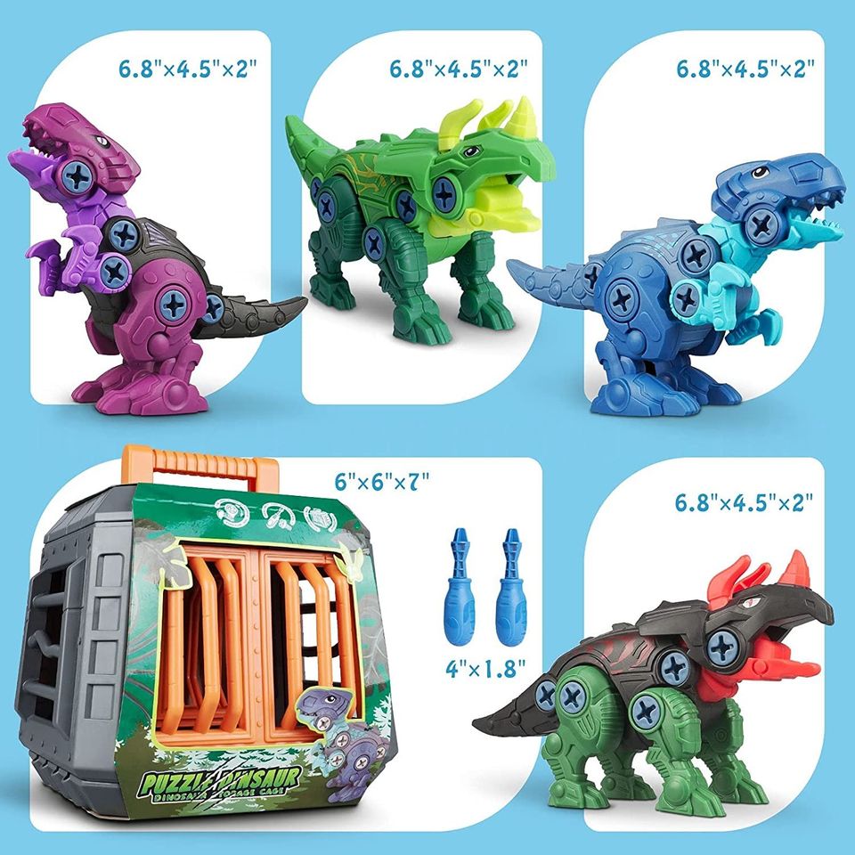 DIY Dinosaur Building Toy Construction Building Education STEM Toy