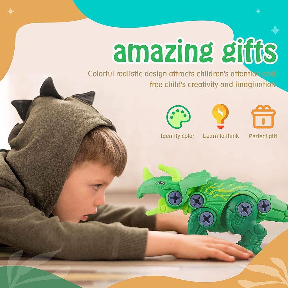 DIY Dinosaur Building Toy Construction Building Education STEM Toy