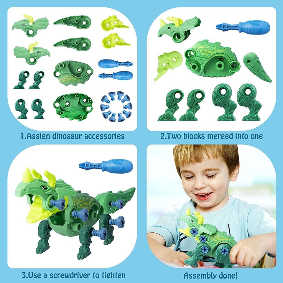 DIY Dinosaur Building Toy Construction Building Education STEM Toy
