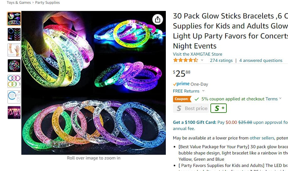 48 Pack Glow Sticks Bracelets Glow in The Dark Party Supplies for Kids and Adults 6 Color Party Glow Bracelets Light up Halloween, Night Events