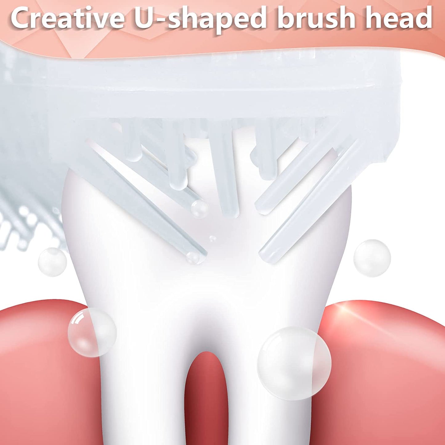 6 Packs Kids U Shaped Toothbrush 360 Degrees Toddler Toothbrush Manual Training Tooth Brush Soft Silicone Brush Head