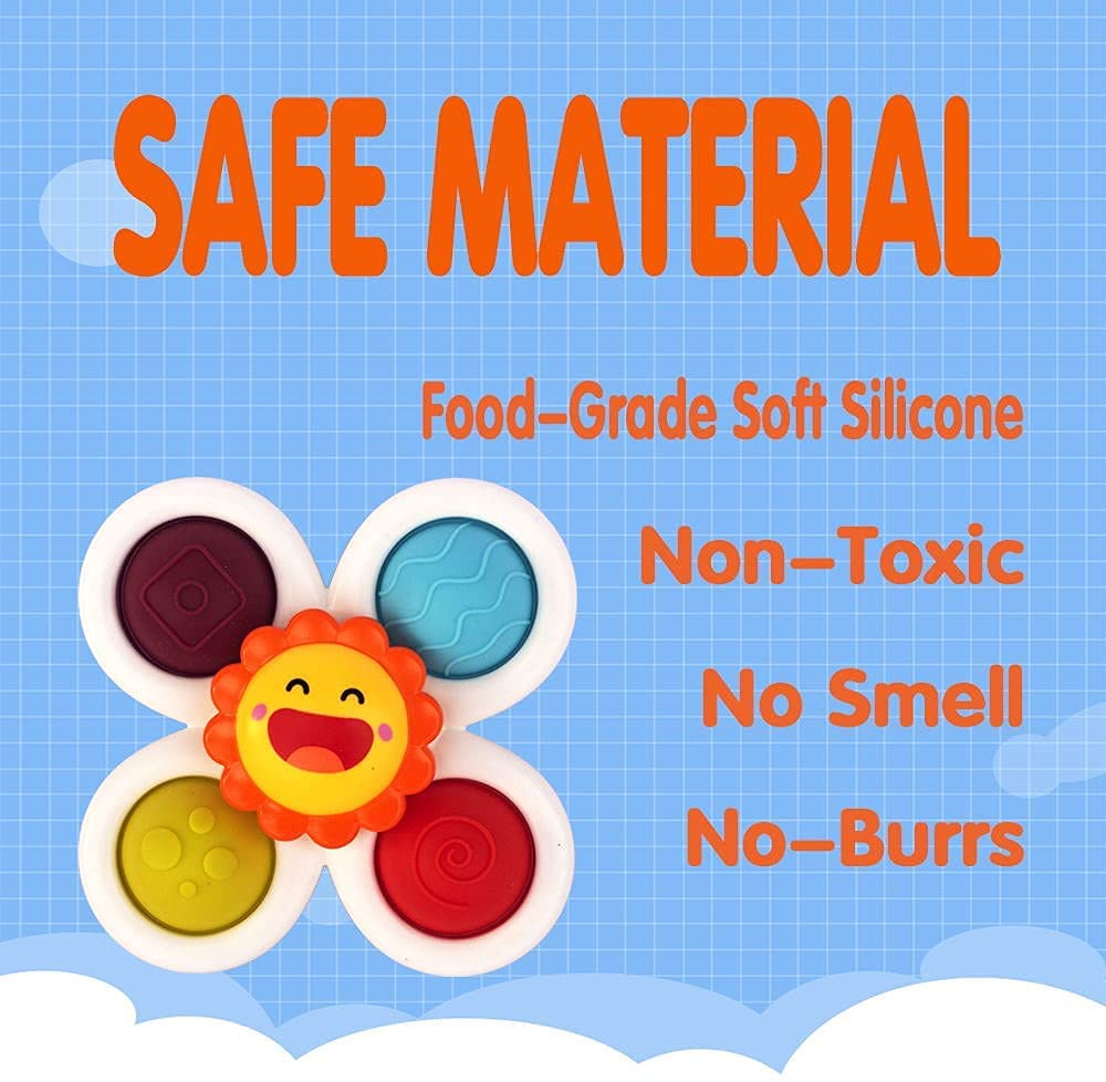 3pcs Baby Spinner Toys Dimple Pop Spinning Toy