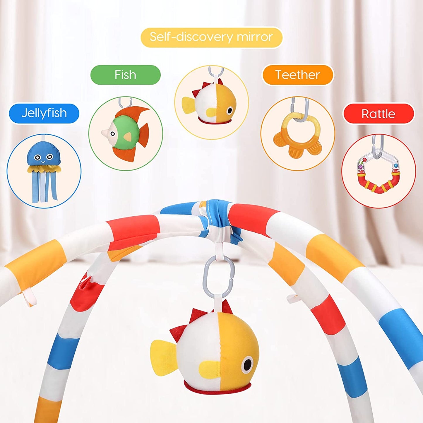 Baby Play Mat Baby Activity Mat with Water Play Mat, 3 in 1 Baby Play Gym Mat