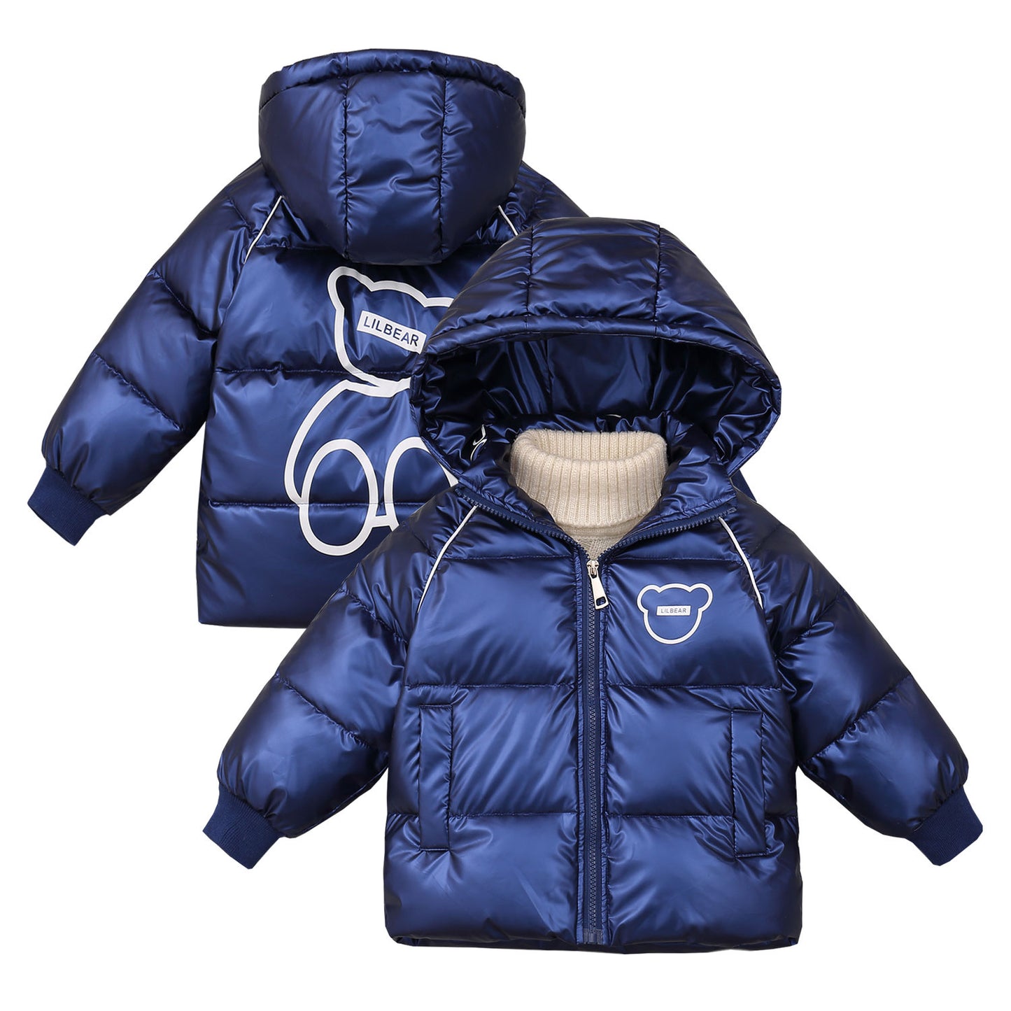 Boys Girls Hooded Coat Winter Jacket Packable Coat Lightweight Puffer Jacket