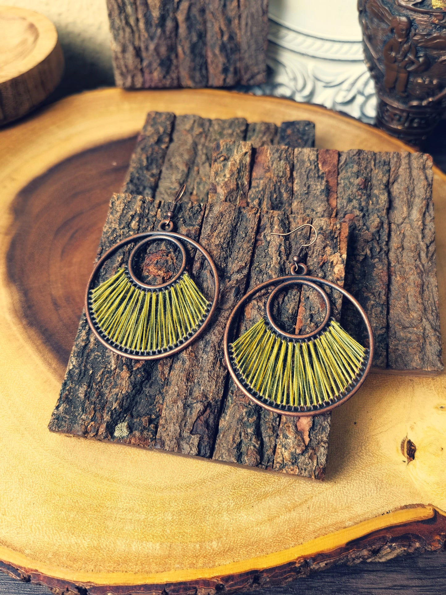 OSE02 Round String Boho Earrings