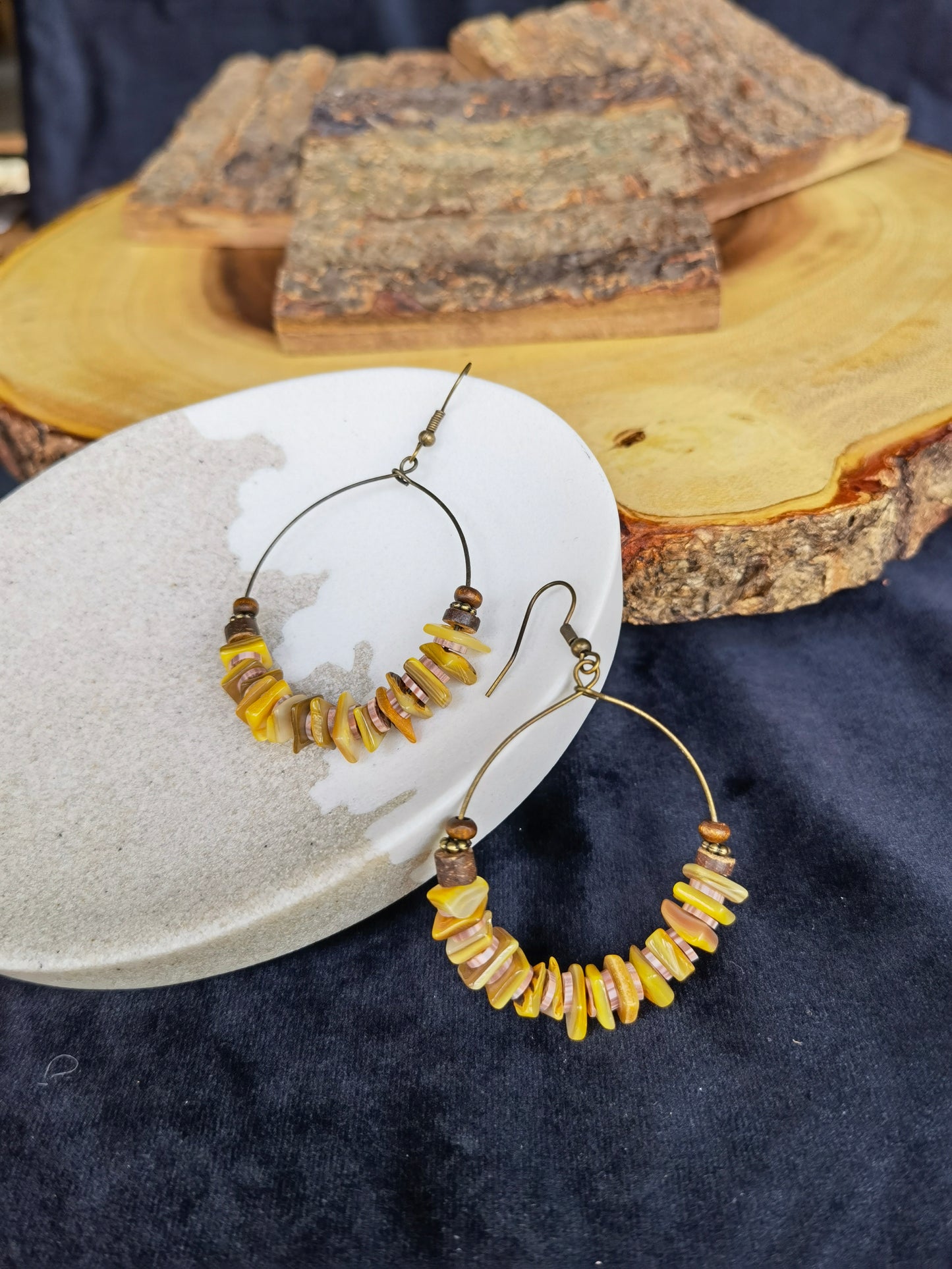 ORE02 Boho Shell Earrings