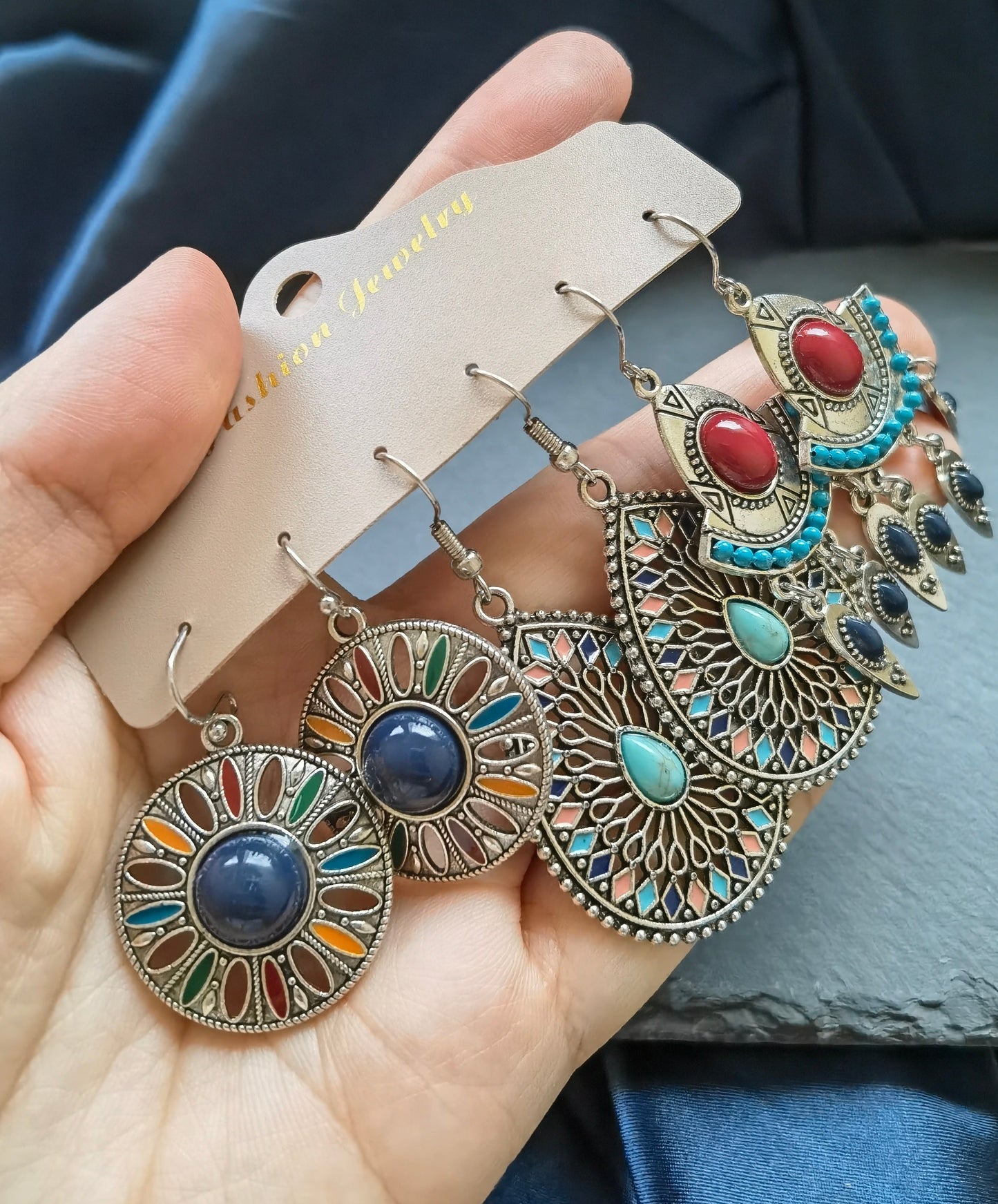 Ethnic BOHO Earrings 3 Pairs Set 3E03