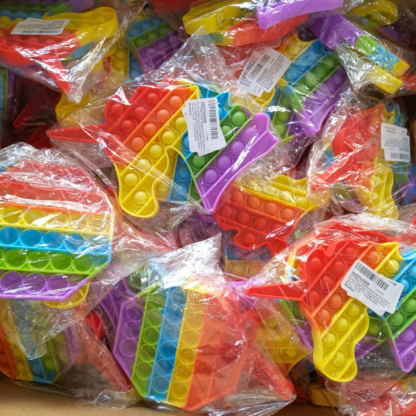 2 Pack Pop It Fidget & Stress Relief Toy (Unicorn and Octagon)