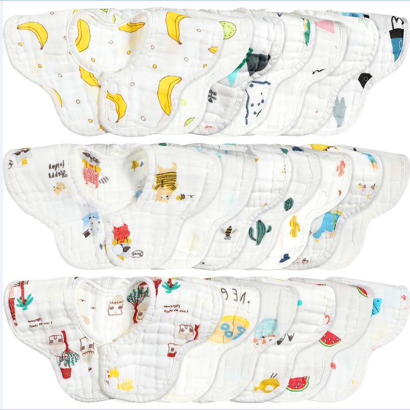 360° Rotate Organic Cotton Baby Bibs
