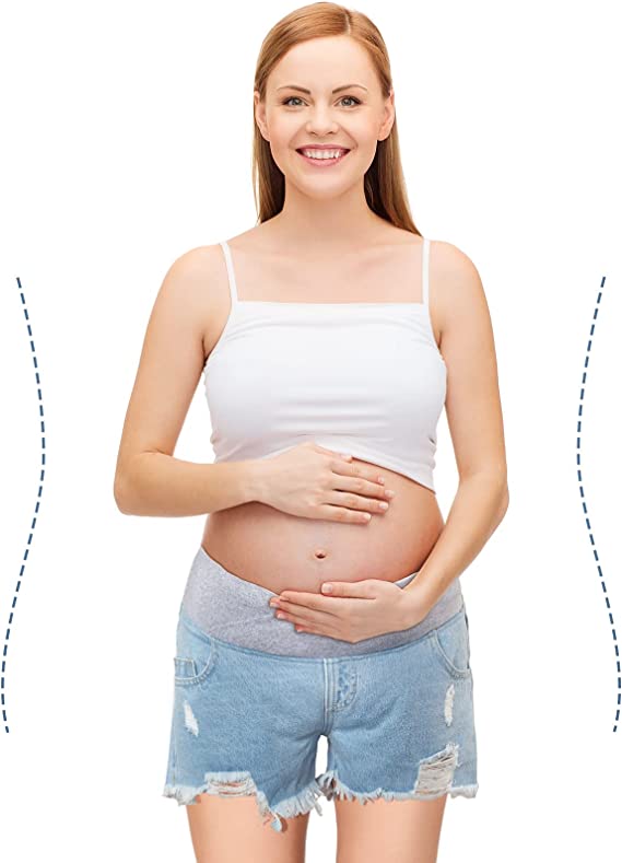 Underbelly Pregnancy Shorts for Women Maternity Ripped Jean Shorts