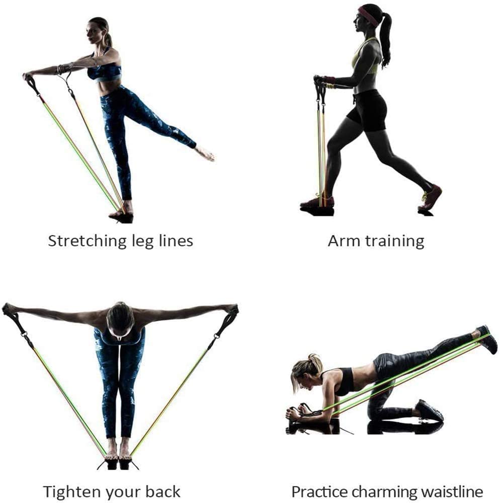 Exercise Bands Resistance Bands Set with Handles and Storage Bag, Upgraded Workout Bands with More Resistance for Women and Men