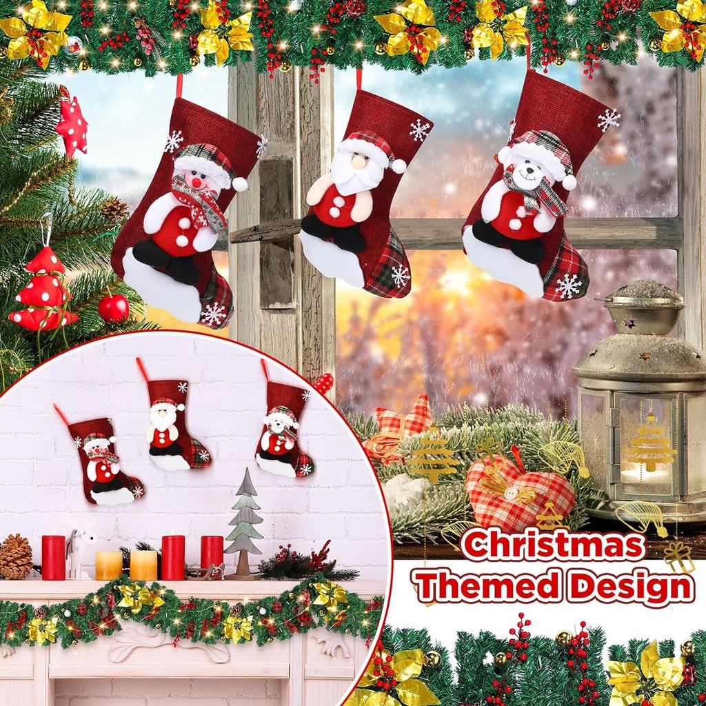 9ft Pre Lit Artificial Christmas Garland Lighted Garland Christmas Light