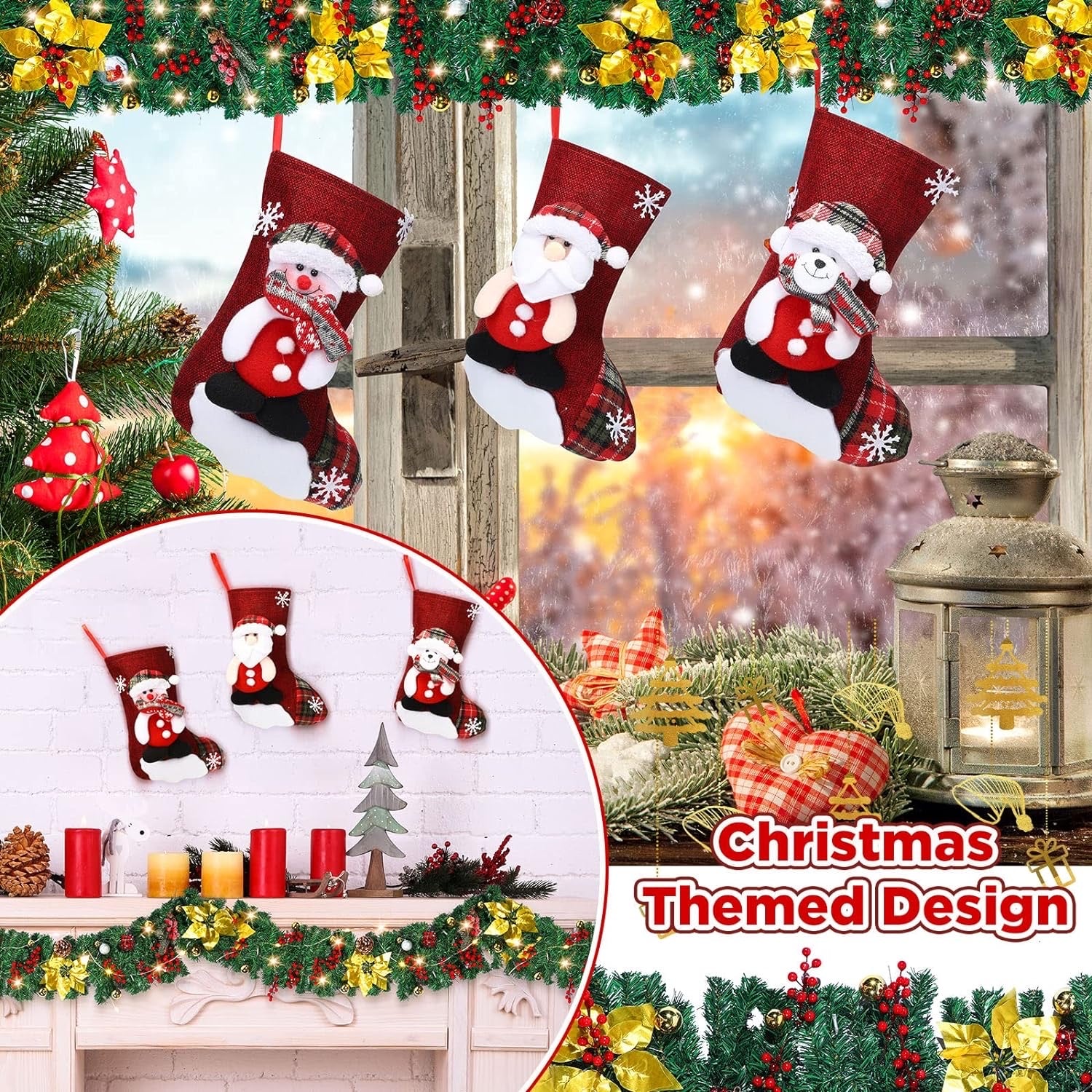 9ft Pre Lit Artificial Christmas Garland Lighted Garland Christmas Light
