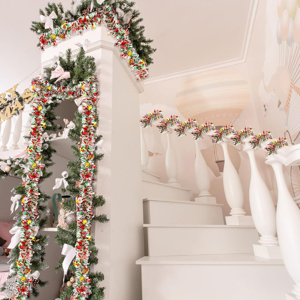 26.2 Feet Christmas Tinsel Garland Christmas Tree Hanging Garland Decorations Holiday Decor