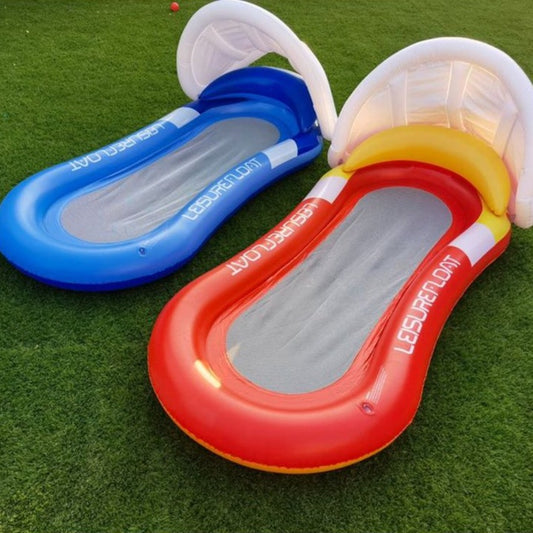 Inflatable Pool Floating Lounger Bed Pool Float with Canopy