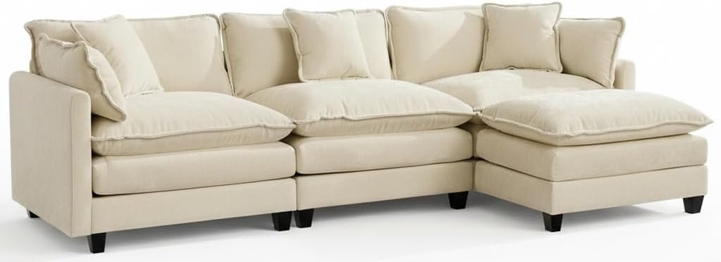 SoarFlash 113.78" Chenille Sectional Sofa