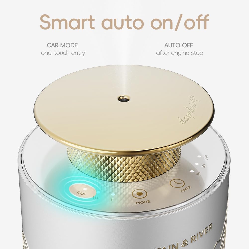 Smart Car Air Freshener Diffuser - Included 7 Luxury Hotel Quality Aroma Oils