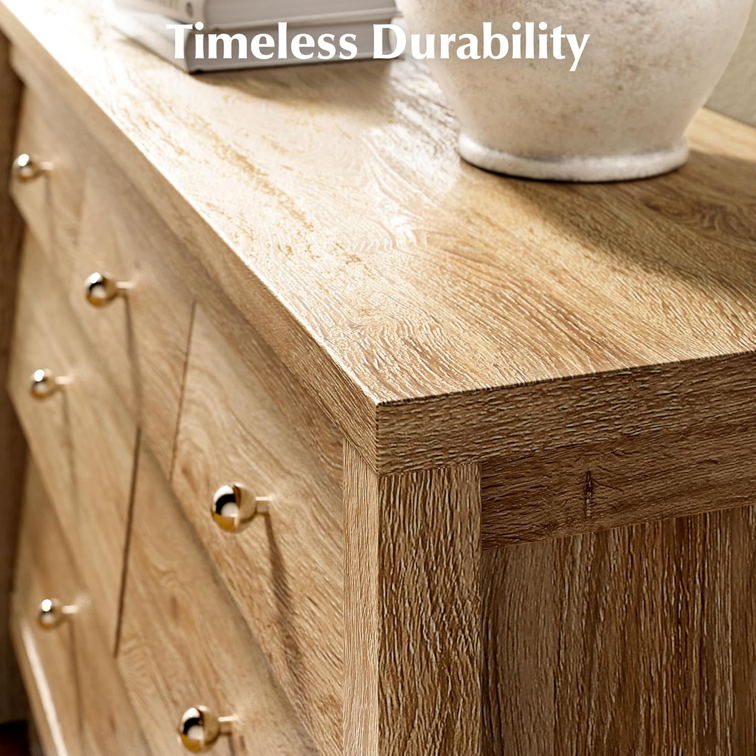 Dresser for Bedroom with 7 Beveled Panel Drawers