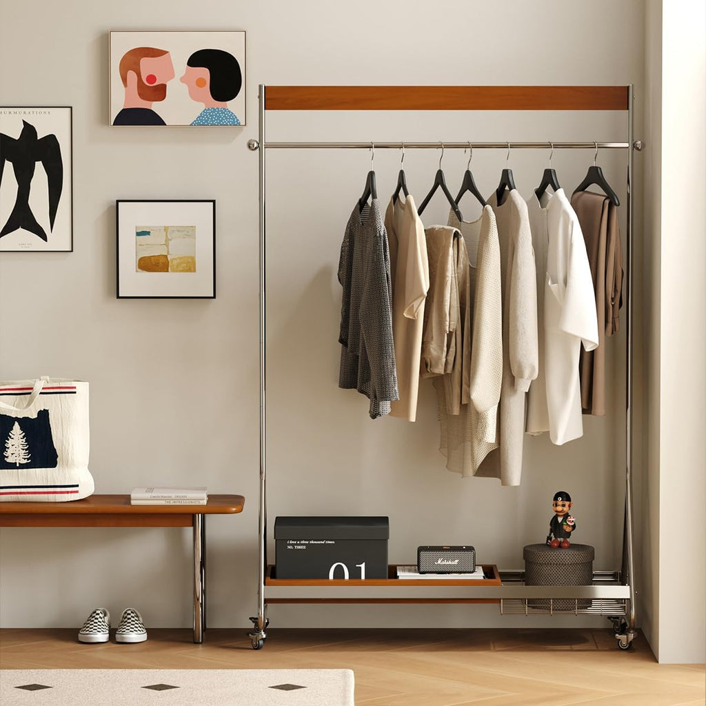 clothes hanger antique clothes and hat rack retro home portable stainless steel bedroom floor storage shelf