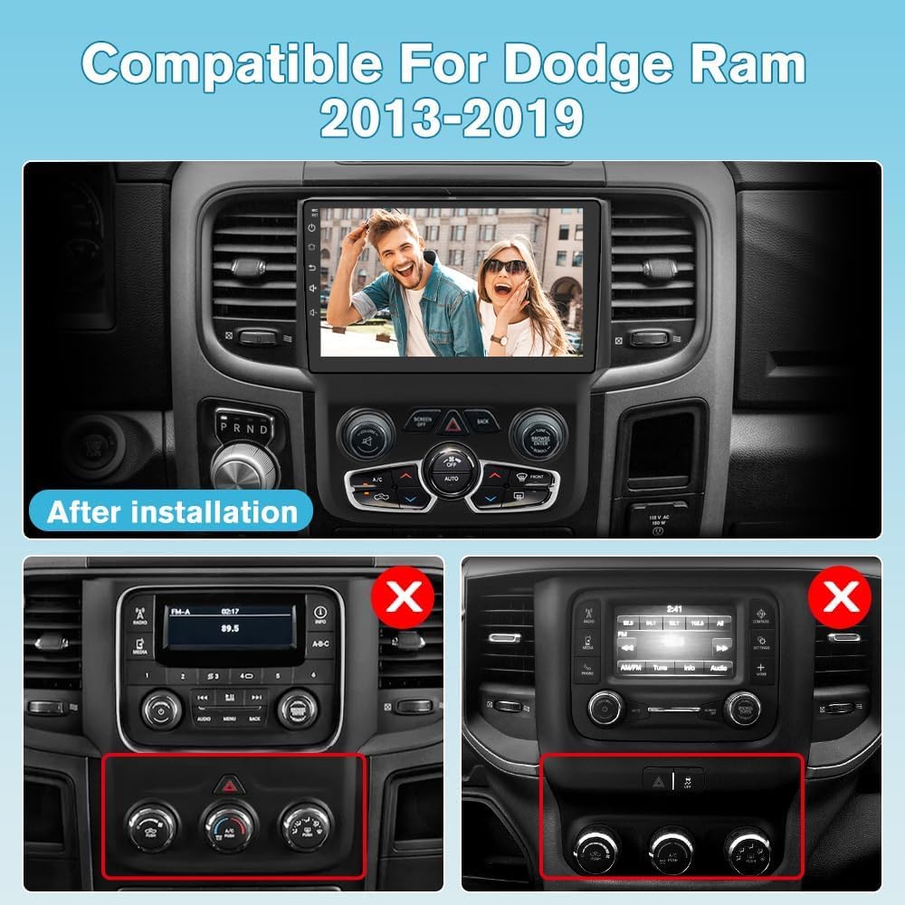 Car Radio for Dodge Ram 1500 2500 2013-2019 CarPlay/Android Auto