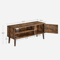 47-Inch Industrial Coffee Table and TV Stand with Storage Compartments