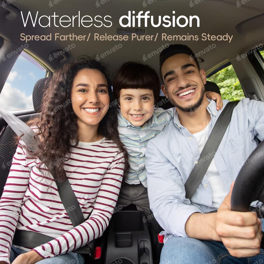 Smart Car Air Freshener Diffuser - Included 7 Luxury Hotel Quality Aroma Oils