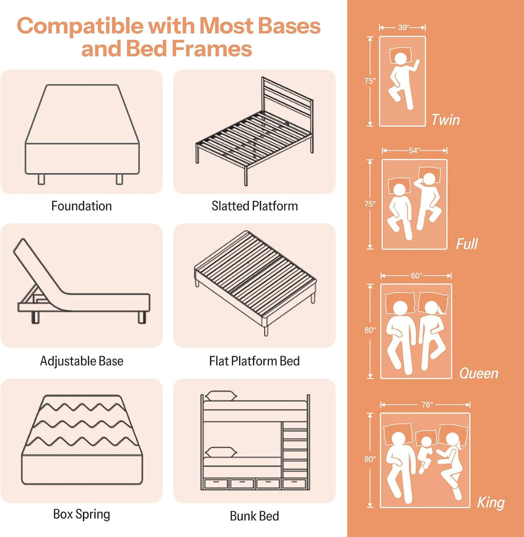 10 Inch Queen Mattress, Cooling Gel Memory Foam Mattress Queen Size for Back Pain, Motion Isolation , Pressure Relief, Fiberglass Free, CertiPUR-US Certified, Medium Firm Mattress in a Box