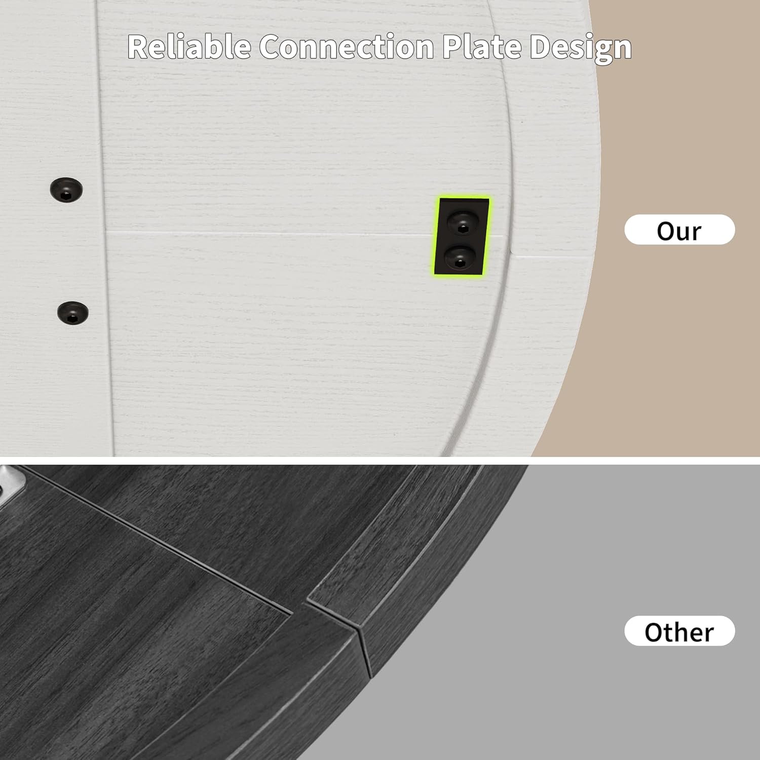iPormis 47-Inch Round Dining Table for 4-6 People