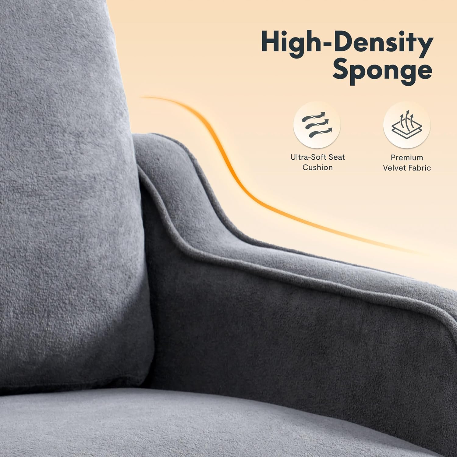 Accent Chair for Living Room, Mid Century Modern Reading Chair for Bedroom