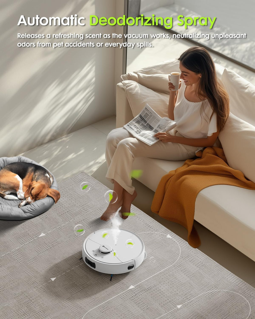 V5 Robot Vacuum and Mop, Self-Emptying Robotic Vacuum Cleaner