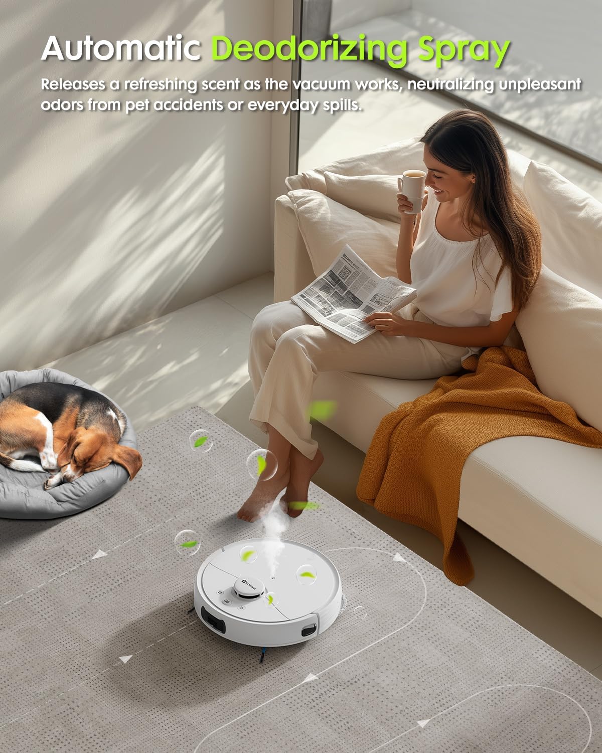 V5 Robot Vacuum and Mop, Self-Emptying Robotic Vacuum Cleaner