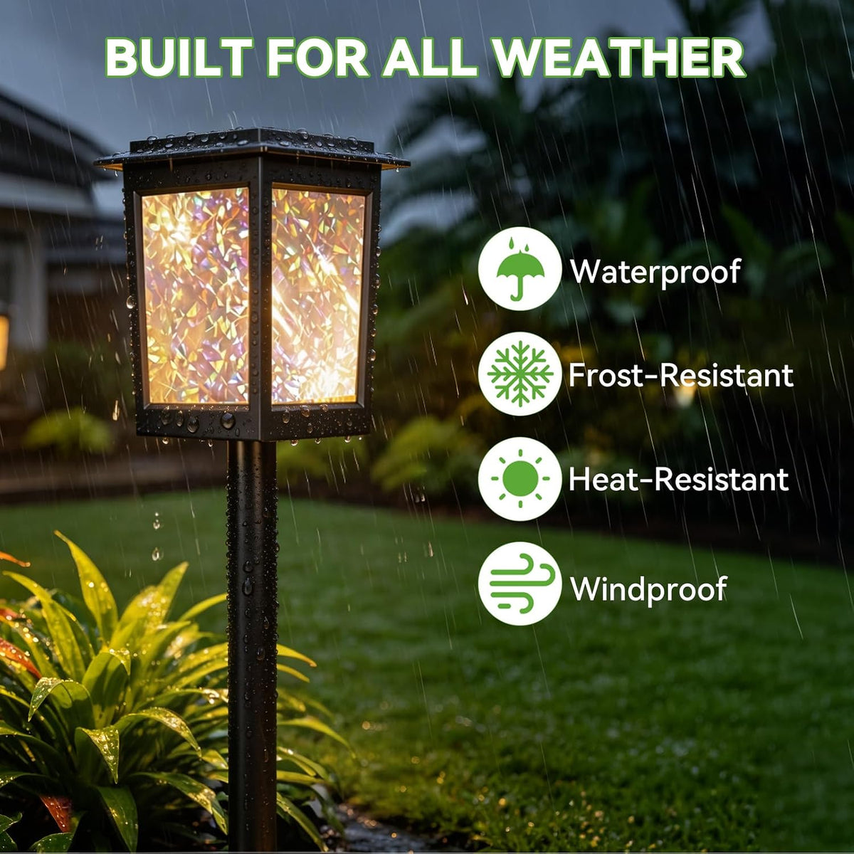 Twinkle Solar Garden Lights 8Pack, LED Solar Lights Outdoor Waterproof, Pathway Light Solar Powered, Star Ambient Light Outdoor Decor for Patio Yard Walkway Pool Lawn Sidewalk Party Landscape Lighting