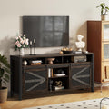 70 Inch TV Stand for TVs up to 70", Rustic Farmhouse Media Console with Sliding Barn Doors, 6 Drawers, Entertainment Center for Living Room
