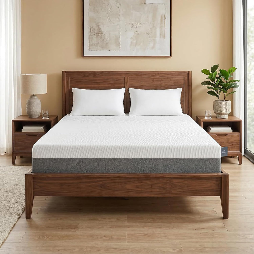 10 Inch Queen Mattress, Cooling Gel Memory Foam Mattress Queen Size for Back Pain, Motion Isolation , Pressure Relief, Fiberglass Free, CertiPUR-US Certified, Medium Firm Mattress in a Box