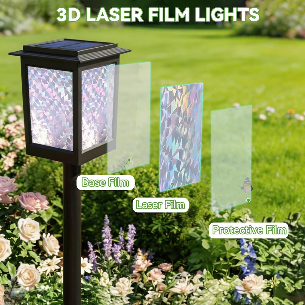 Twinkle Solar Garden Lights 8Pack, LED Solar Lights Outdoor Waterproof, Pathway Light Solar Powered, Star Ambient Light Outdoor Decor for Patio Yard Walkway Pool Lawn Sidewalk Party Landscape Lighting