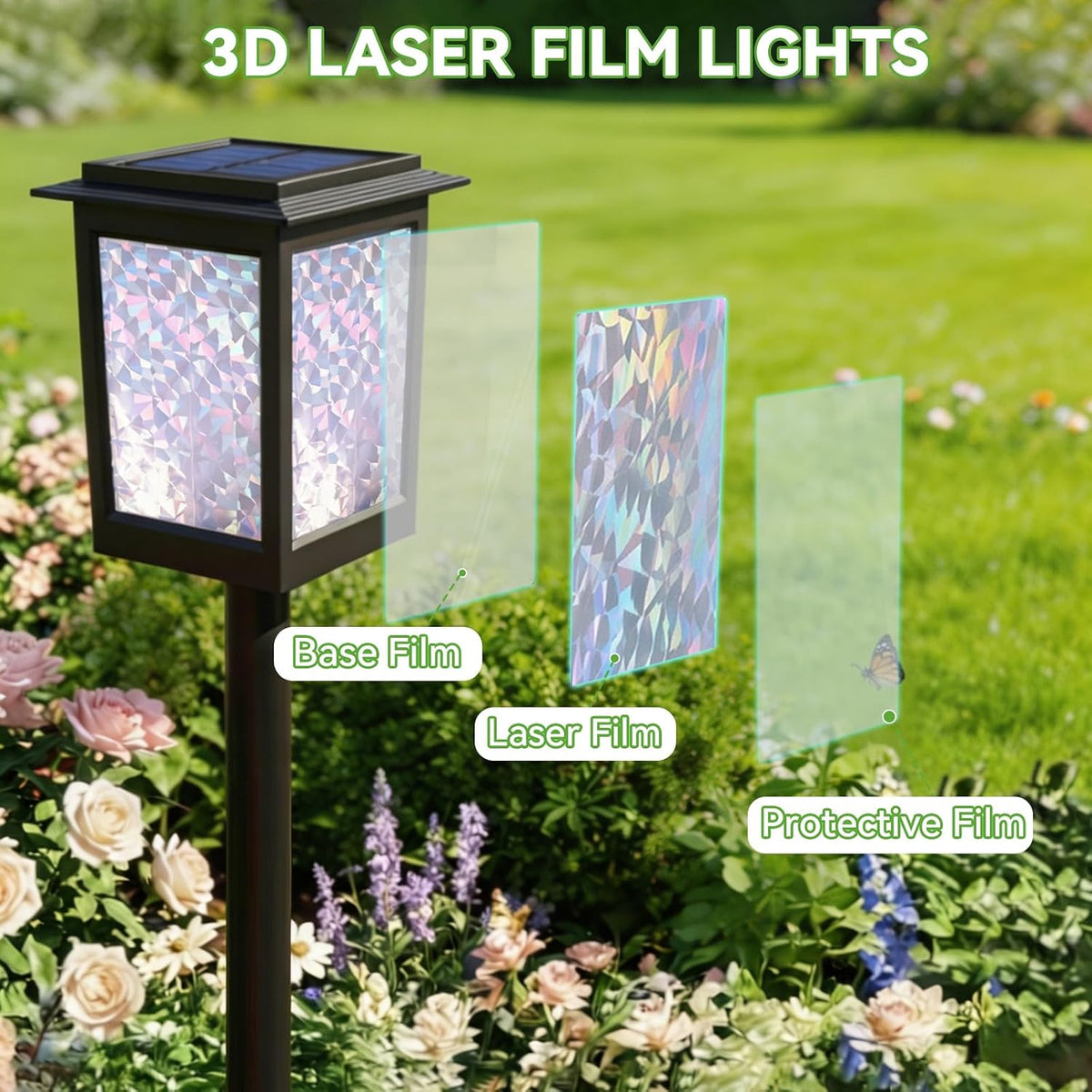 Twinkle Solar Garden Lights 8Pack, LED Solar Lights Outdoor Waterproof, Pathway Light Solar Powered, Star Ambient Light Outdoor Decor for Patio Yard Walkway Pool Lawn Sidewalk Party Landscape Lighting