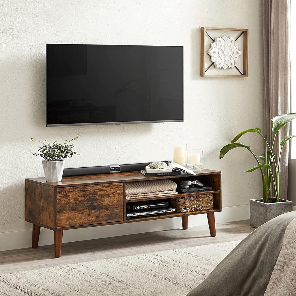 47-Inch Industrial Coffee Table and TV Stand with Storage Compartments